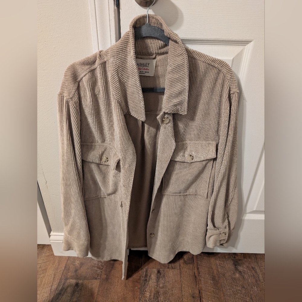 Ashley By 26 International Beige Corduroy Jacket